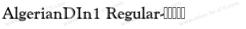 AlgerianDIn1 Regular字体转换